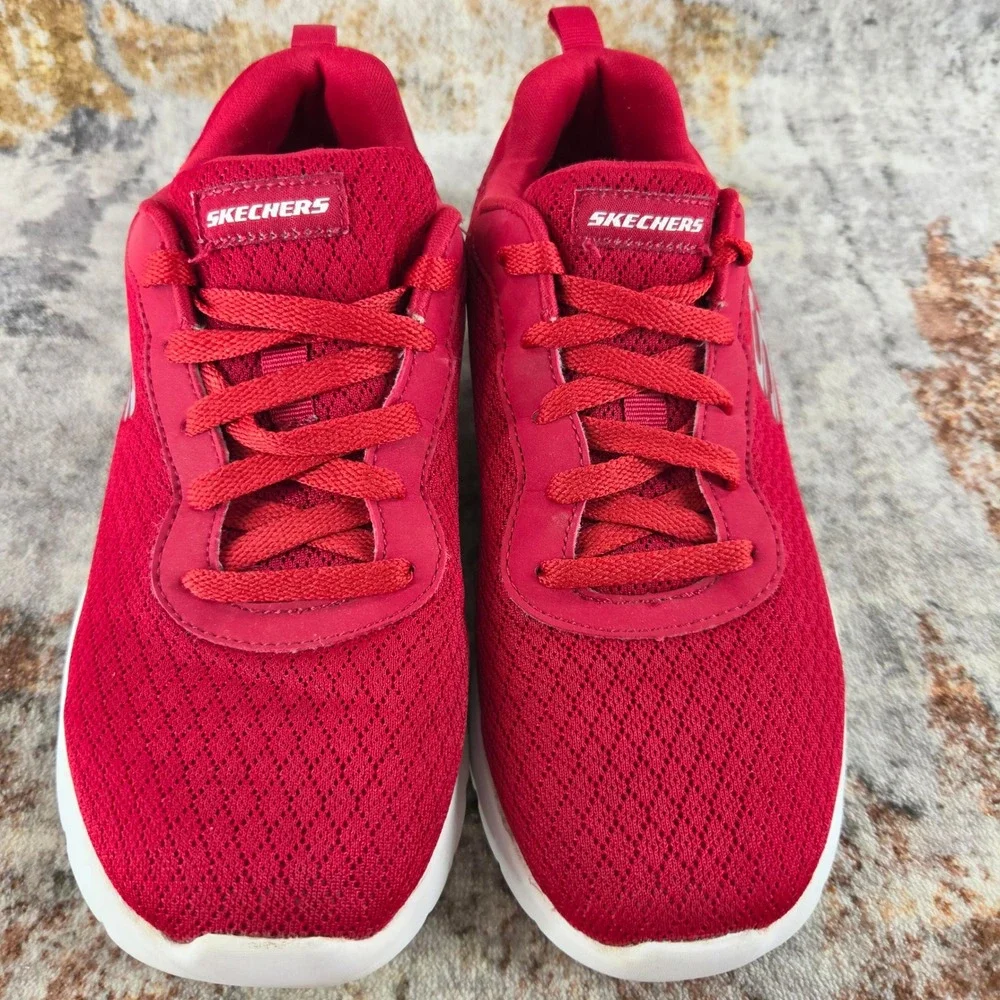 Skechers Dynamight 2.0 Running Shoes Womens 6.5 Red Mesh Trainers 12964
